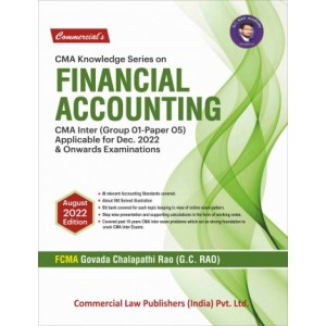 Commercial's CMA Knowledge Series On Financial Accounting for CMA Final Grp I Paper 5 December 2022 Exam by FCMA Govada Chalapathi Rao (G. C. Rao)